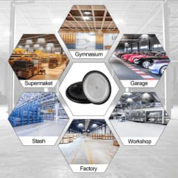 PORIYA 10 X 200W UFO LED High Bay Light Shop Industrial Workshop Warehouse Factory Lamp