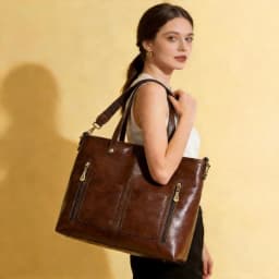 Elegant Black Handbag with Golden Accents Spacious And Versatile Single Tote Shoulder Crossbody Bag for Work Daily Use