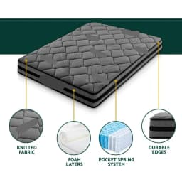 22cm Medium Firm King Size Mattress