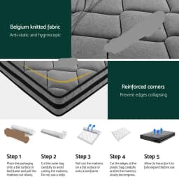 22cm Medium Firm King Size Mattress