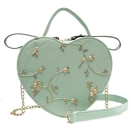 Elegant Crossbody Bag Heart-Shaped Purse for Date Night PU Leather Small Shoulder Handbag Women's Fashion Gift Accessories