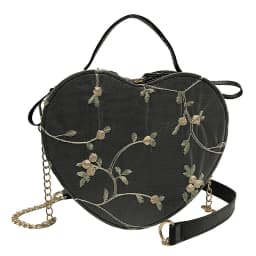 Elegant Crossbody Bag Heart-Shaped Purse for Date Night PU Leather Small Shoulder Handbag Women's Fashion Gift Accessories