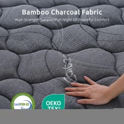 Single Mattress 25 cm Hybrid Pocket Spring with 4 cm Egg Crate Foam Bamboo Charcoal Fabric for deep Sleep Comfort Bed Mattress
