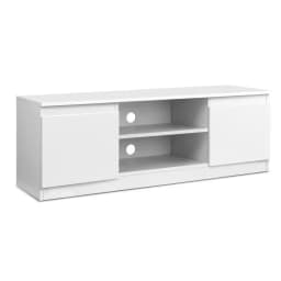 120cm White Modern TV Cabinet Entertainment Unit Minimalist Storage Stand for Living Room Home Furniture