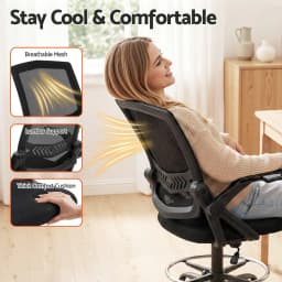 Adjustable Drawing Table with Ergonomic Office Chair Tempered Glass Desktop Removable Drawers Drafting Stool Height Adjustable for Art Painting Studio