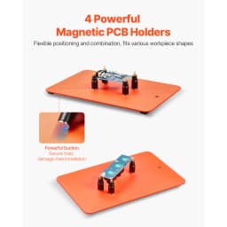 SucceBuy Magnetic Helping Hands Soldering Station with PCB Pillar Holder & Heavy-Duty Base Electronic Repair Craft Hobby DIY