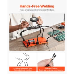 SucceBuy Magnetic Helping Hands Soldering Station with PCB Pillar Holder & Heavy-Duty Base Electronic Repair Craft Hobby DIY