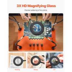 SucceBuy Magnetic Helping Hands Soldering Station with PCB Pillar Holder & Heavy-Duty Base Electronic Repair Craft Hobby DIY