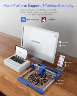 ATOMSTACK SWIFT Portable Laser Engraving Machine 12W 7W Laser Engraver Wood working Tools Diy Dog tags Acrylic Metal 300*300mm CNC Laser Engraver DIY Engraver Cutter WIFI Home Working Tools Kit