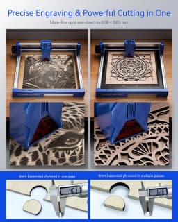 ATOMSTACK SWIFT Portable Laser Engraving Machine 12W 7W Laser Engraver Wood working Tools Diy Dog tags Acrylic Metal 300*300mm CNC Laser Engraver DIY Engraver Cutter WIFI Home Working Tools Kit