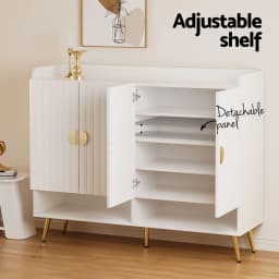 Shoe Rack Cabinet Clothes Rack Set White Pine Storage Shelf Organizer for Entryway Bedroom Home Furniture