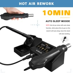 ILIBILIB 2in1 Soldering Solder Station Rework Iron Hot Air Gun Digital SMD Desoldering