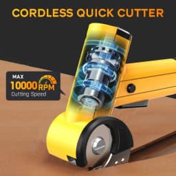 LED Cordless Electric Scissors Rotary Cutter Carton Carpet PC Fabric Leather