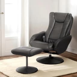 Black Heated Massage Recliner Chair with Ottoman Adjustable Lounge Chair for Living Room