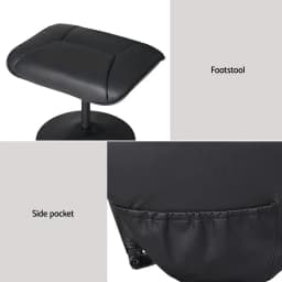 Black Heated Massage Recliner Chair with Ottoman Adjustable Lounge Chair for Living Room