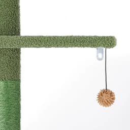 Floor to Ceiling Cat Tree Tower Scratching Post with Bed 290cm Adjustable Cat Climbing Furniture for Indoor Cats
