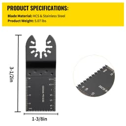 SucceBuy 100PCS Oscillating Saw Blades Quick Release Multitool BladesKit HCS Tool Blades Cut Cutter for Wood Plastic Metal Nails