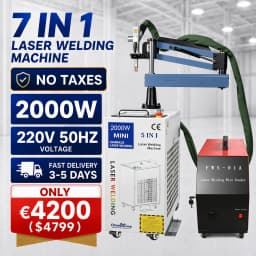2000W 7 in 1 Laser Battery Welding Stiffener Welding Laser Cleaning Cutting Welding Machine for Metal Handheld Laser Welder