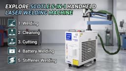 2000W 7 in 1 Laser Battery Welding Stiffener Welding Laser Cleaning Cutting Welding Machine for Metal Handheld Laser Welder