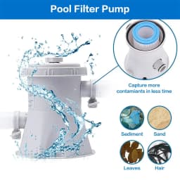 Electric Swimming Pool Filter Pump Water Cleaning Pump Above Ground 300 gal/hr