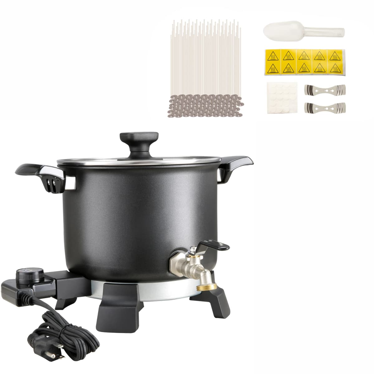 VEVOR Wax Melter for Candle Making 5 Liter Large Electric Melting Pot Easy Pour Spout 4-level Temperature Control Easy Clean