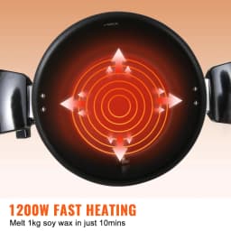 VEVOR Wax Melter for Candle Making 5 Liter Large Electric Melting Pot Easy Pour Spout 4-level Temperature Control Easy Clean