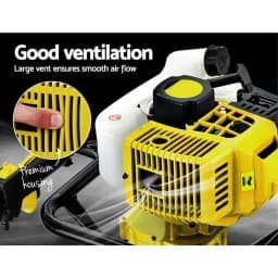 Petrol Powered Post Hole Digger Engine Only Yellow Heavy Duty Earth Auger Motor