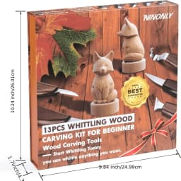 Woodcarving tools, complete woodworking operation set includes straight knives/curved knives/fine carving knives, safety cut-resistant gloves and a full set of sanding consumables, suitable for woodworking enthusiasts and handicraft classes