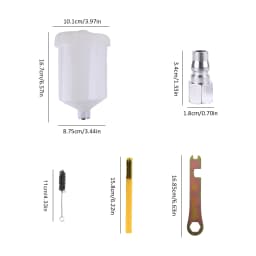 1.3mm R500 Air Paint Spray Gun 600cc Cup Professional Pneumatic Sprayer for Auto Body Sheet‑Metal Top Coat Painting