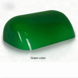 Green/Blue/Amber/White color BANKER Table LAMP glass replacement shade cover