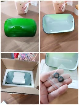 Green/Blue/Amber/White color BANKER Table LAMP glass replacement shade cover