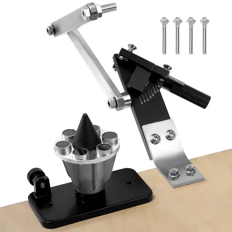 VEVOR Lawn Mower Blade Sharpener Balancer 15° - 45° Adjustable Lawnmower Blade Sharpening Tool Compatible with Angle Grinders