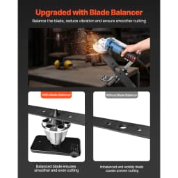 VEVOR Lawn Mower Blade Sharpener Balancer 15° - 45° Adjustable Lawnmower Blade Sharpening Tool Compatible with Angle Grinders