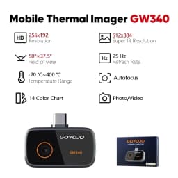 GW192A GW340 Infrared Thermal Imager Inspection Repair Thermographic Camera New Thermal Imaging Camera for Android iPhone