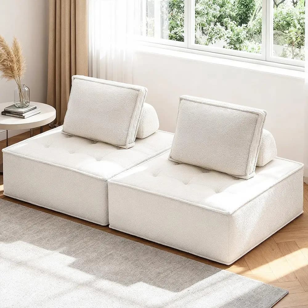 2 Floor Sofa Lounge Chair with Pillow Foldable Lazy Floor Seat for Living Room Bedroom Reading Relaxation Seat Cushion Comfortable Home Furniture