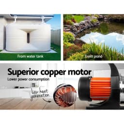 1500W High Pressure Garden Water Pump for Farm Irrigation Tank Rain Water Transfer Black