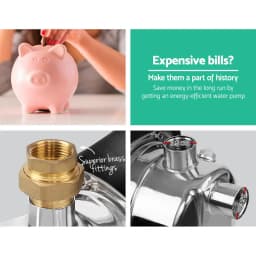 1500W High Pressure Garden Water Pump for Farm Irrigation Tank Rain Water Transfer Black