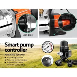 1500W High Pressure Garden Water Pump for Farm Irrigation Tank Rain Water Transfer Black
