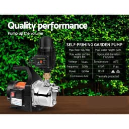 1500W High Pressure Garden Water Pump for Farm Irrigation Tank Rain Water Transfer Black