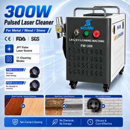 300W JPT Mopa Pulsed Laser Cleaning Machine Portable Laser Cleaner No Damage Material for Metal Wood Rust Oil Paint Removal