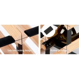 42 Bottle Wine Rack Wooden Floor Standing Storage Shelf Organizer for Home Kitchen Dining Room