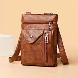 Vintage Mobile Phone Bag, Women'S Mini Crossbody Bag, Daily Zipper Purse Gift for Mom