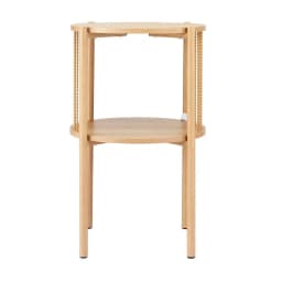 2 Tier Round Wooden Coffee Table Modern Living Room Side Table Storage End Table Minimalist Home Furniture