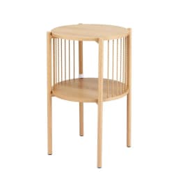 2 Tier Round Wooden Coffee Table Modern Living Room Side Table Storage End Table Minimalist Home Furniture