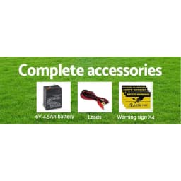 3KM Solar Powered 0.1J Electric Fence Energizer Charger for Farm Livestock Security