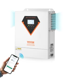 VEVOR Hybrid Solar Inverter 3500W/6000W 24V DC to Single-Phase 220/230V AC, Built-in 100A MPPT Solar Controller for Off-Grid