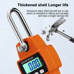 Digital Hanging Scale 1102lb Crane Scale 500kg Portable Weighing Scale with LCD Display, Kg/lb/N Unit Switchable for Shipping