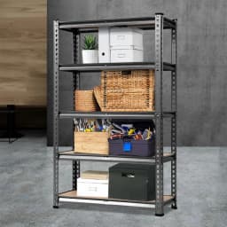 1.5M Heavy Duty Garage Shelving Warehouse Storage Rack Steel Pallet Racking Charcoal Shelf