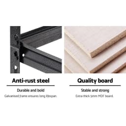 1.5M Heavy Duty Garage Shelving Warehouse Storage Rack Steel Pallet Racking Charcoal Shelf