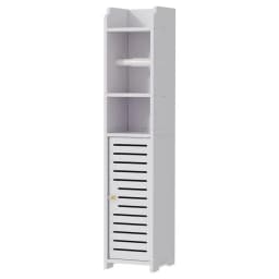 Bathroom Cabinet Toilet Roll Holder 3 Tier Floor Standing Tissue Storage Organizer Wooden Bathroom Shelf Cabinet
